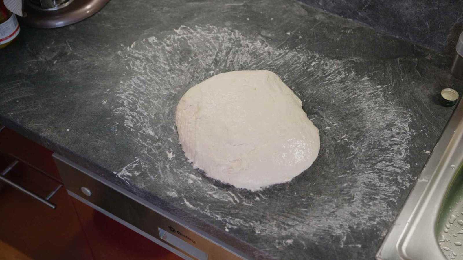 Dough resting uncovered