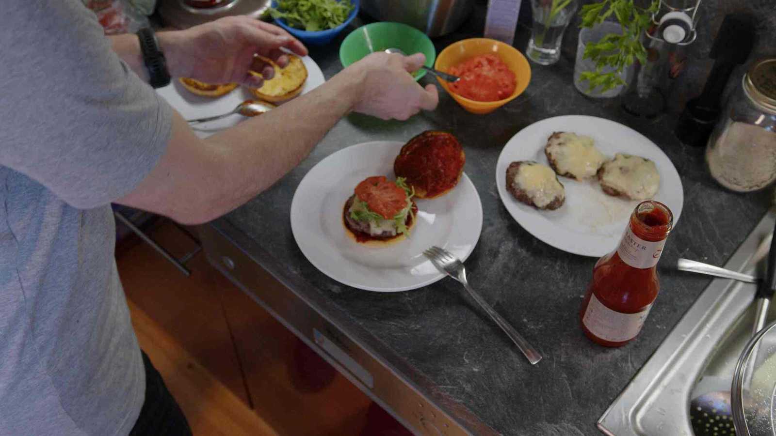 Beefsteak tomato on the rocket